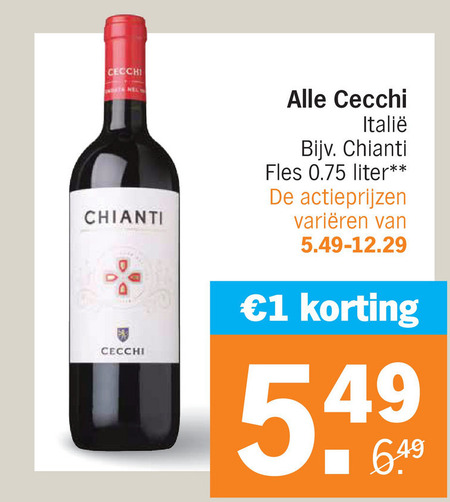 Cecchi   rode wijn folder aanbieding bij  Albert Heijn - details