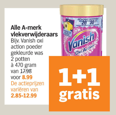 Vanish   vlekkenverwijderaar folder aanbieding bij  Albert Heijn - details