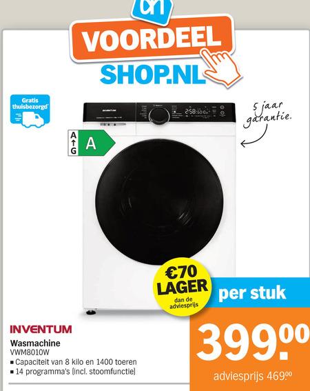 Inventum   wasmachine folder aanbieding bij  Albert Heijn - details