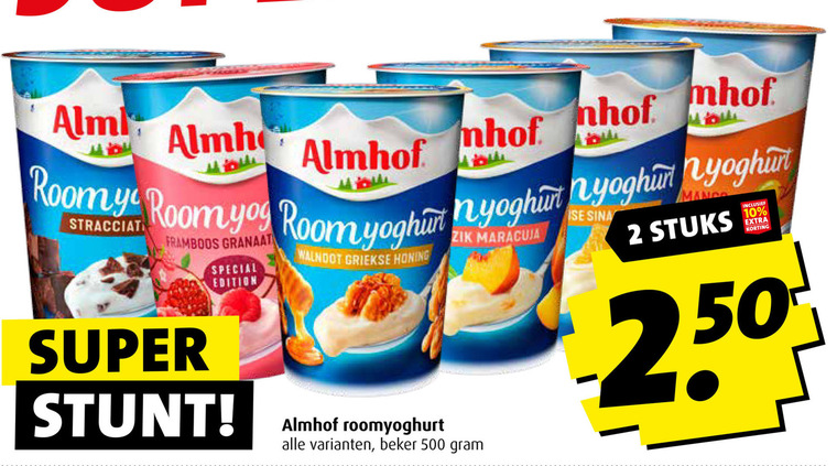 Almhof   vruchtenyoghurt folder aanbieding bij  Boni - details