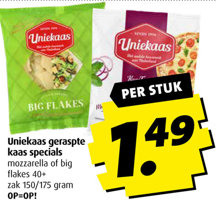 Uniekaas   geraspte kaas folder aanbieding bij  Boni - details