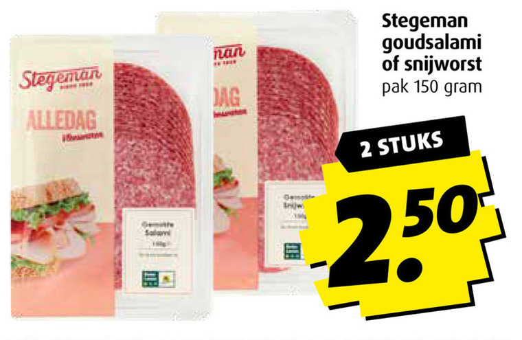 Stegeman   salami, snijworst folder aanbieding bij  Boni - details