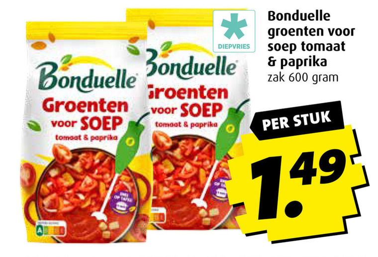 Bonduelle   diepvriesgroente folder aanbieding bij  Boni - details