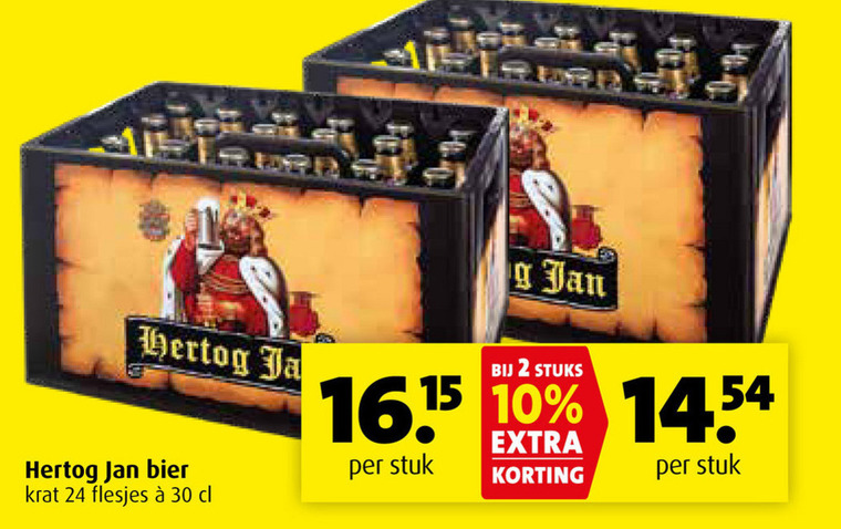 Hertog Jan   krat bier folder aanbieding bij  Boni - details