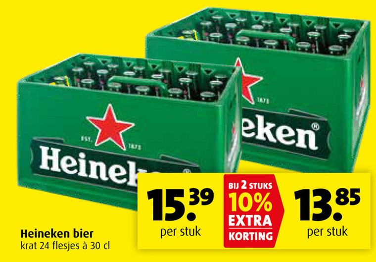 Heineken   krat bier folder aanbieding bij  Boni - details