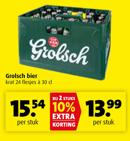 Grolsch   krat bier folder aanbieding bij  Boni - details