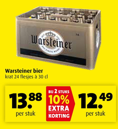 Warsteiner   krat bier folder aanbieding bij  Boni - details