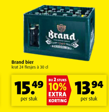 Brand   krat bier folder aanbieding bij  Boni - details