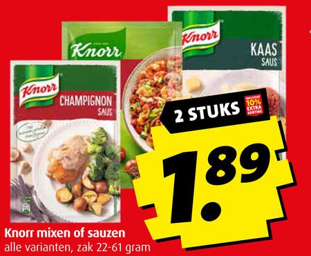 Knorr   maaltijdmix, saus folder aanbieding bij  Boni - details