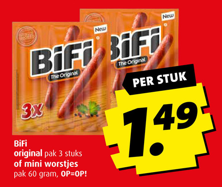 Bifi   bierworstjes folder aanbieding bij  Boni - details