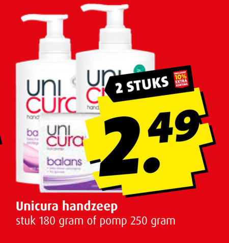 Unicura   handzeep folder aanbieding bij  Boni - details