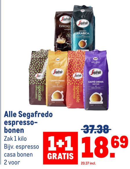 Segafredo   koffiebonen folder aanbieding bij  Makro - details