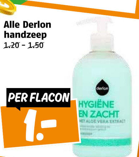 Derlon   handzeep folder aanbieding bij  Poiesz - details