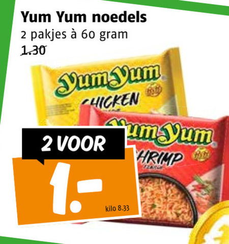 Yum Yum   noodles folder aanbieding bij  Poiesz - details