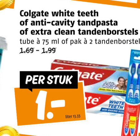 Colgate   tandpasta folder aanbieding bij  Poiesz - details