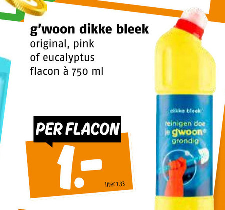 Gwoon   bleekmiddel folder aanbieding bij  Poiesz - details