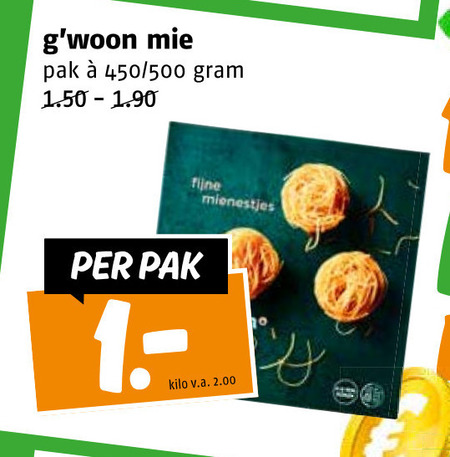 Gwoon   mie folder aanbieding bij  Poiesz - details