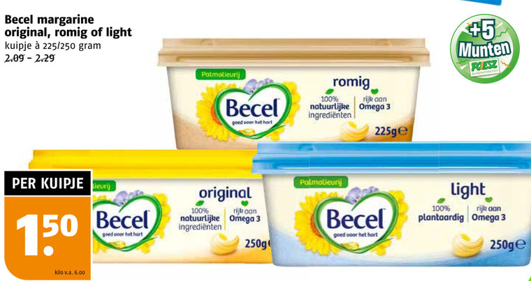 Becel   margarine folder aanbieding bij  Poiesz - details