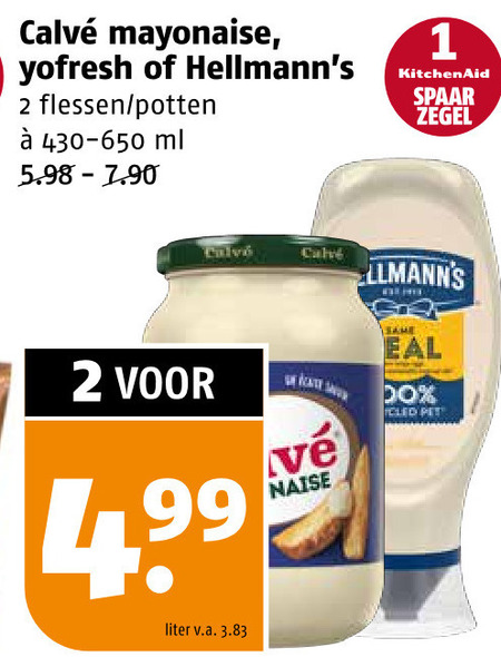 Calve   mayonaise folder aanbieding bij  Poiesz - details