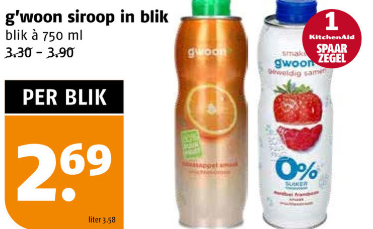 Gwoon   limonadesiroop folder aanbieding bij  Poiesz - details