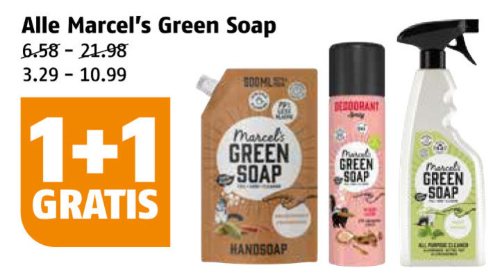 Marcels Green Soap   handzeep folder aanbieding bij  Poiesz - details