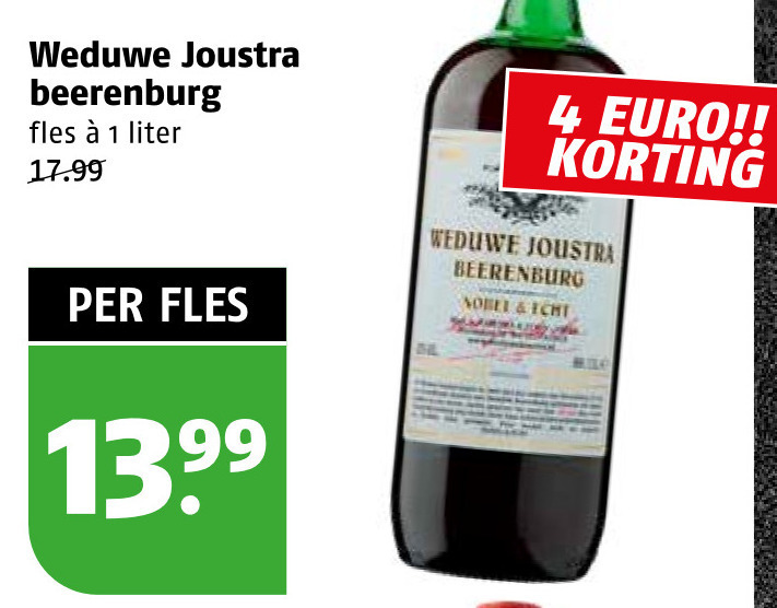 Weduwe Joustra   berenburg folder aanbieding bij  Poiesz - details