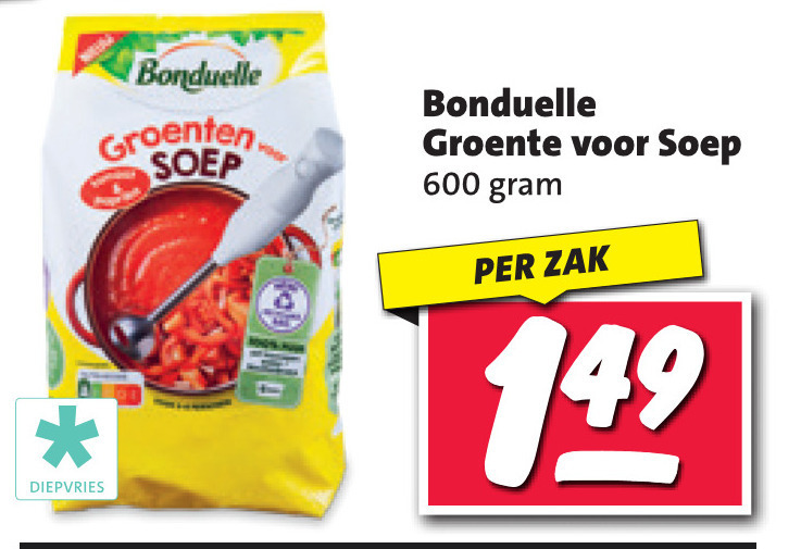 Bonduelle   soepgroenten, diepvriesgroente folder aanbieding bij  Nettorama - details