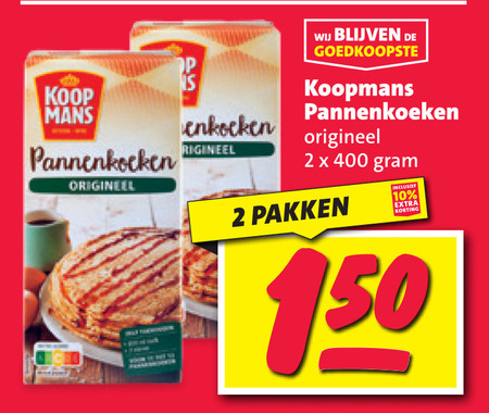 Koopmans   pannenkoekenmix folder aanbieding bij  Nettorama - details