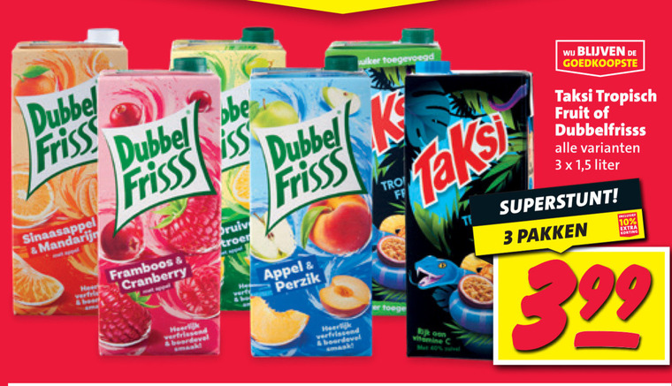 Dubbelfrisss   fruitdrank folder aanbieding bij  Nettorama - details