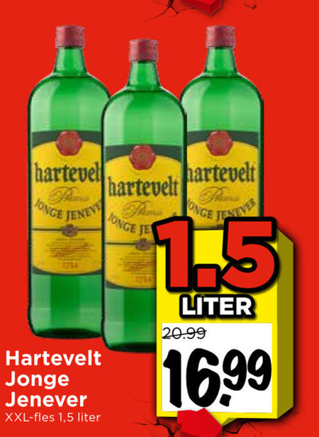 Hartevelt   jenever folder aanbieding bij  Vomar - details