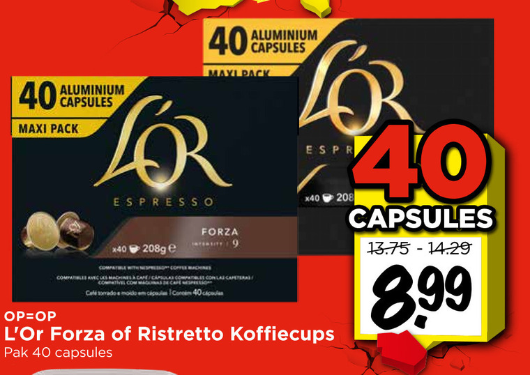 Douwe Egberts L Or   koffiecups folder aanbieding bij  Vomar - details