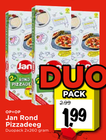 Jan   pizzadeeg folder aanbieding bij  Vomar - details