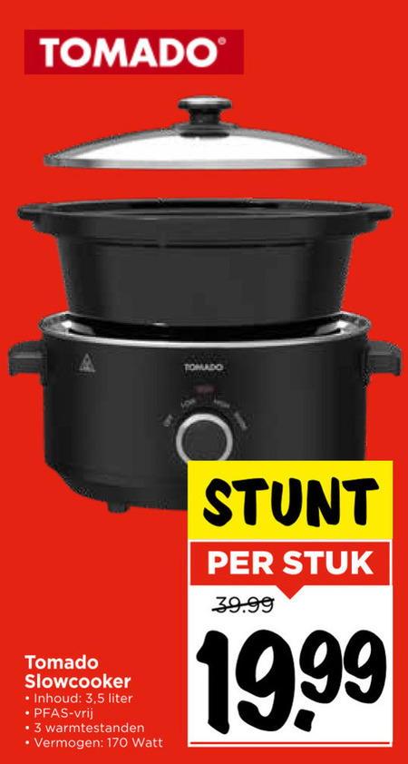 Tomado   slowcooker folder aanbieding bij  Vomar - details