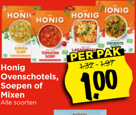 Honig   soep, maaltijdmix folder aanbieding bij  Vomar - details