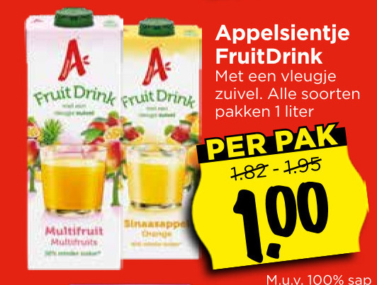 Appelsientje   fruitdrank folder aanbieding bij  Vomar - details