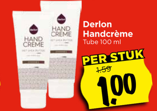 Derlon   handcreme folder aanbieding bij  Vomar - details