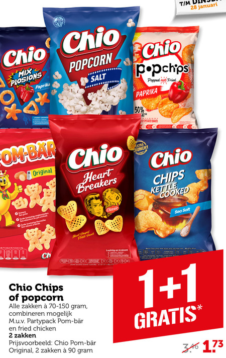 Chio   popcorn, zoutje folder aanbieding bij  Coop - details