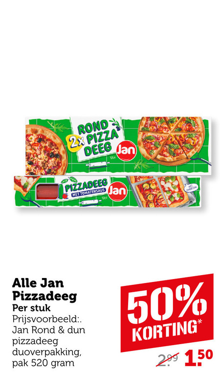 Jan   pizzadeeg folder aanbieding bij  Coop - details