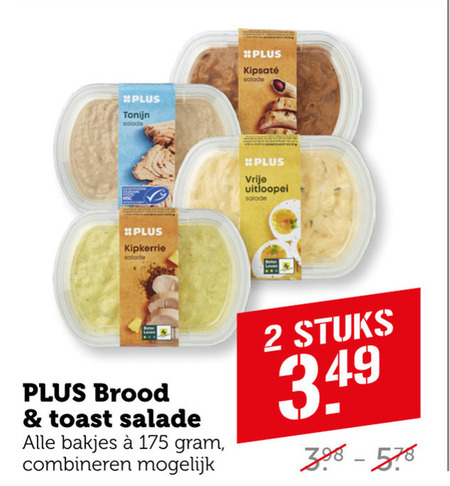 Plus Huismerk   salade folder aanbieding bij  Coop - details