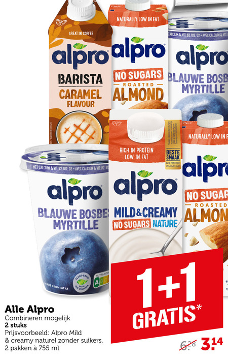 Alpro   soja melk folder aanbieding bij  Coop - details