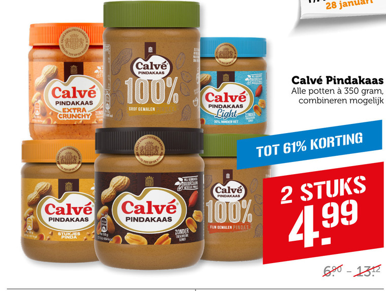 Calve   pindakaas folder aanbieding bij  Coop - details