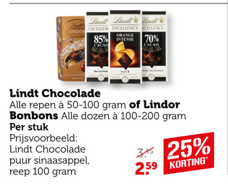 Lindt   chocolade folder aanbieding bij  Coop - details