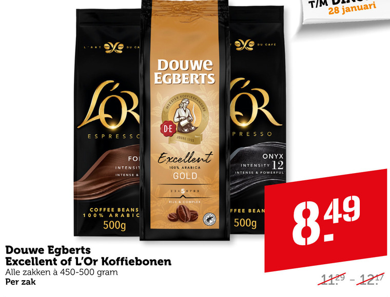 Douwe Egberts   koffiebonen folder aanbieding bij  Coop - details