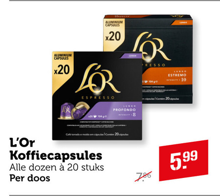 Douwe Egberts L Or   koffiecups folder aanbieding bij  Coop - details