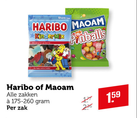 Haribo   snoep folder aanbieding bij  Coop - details