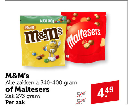 Maltesers   chocoladepindas, chocolade folder aanbieding bij  Coop - details