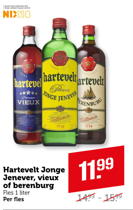 Hartevelt   berenburg, jenever folder aanbieding bij  Coop - details