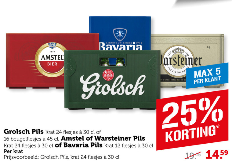 Grolsch   krat bier folder aanbieding bij  Coop - details