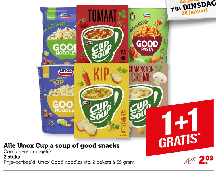 Unox   noodles, soep folder aanbieding bij  Coop - details