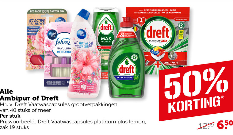 Dreft   afwasmiddel, vaatwasmiddel folder aanbieding bij  Coop - details